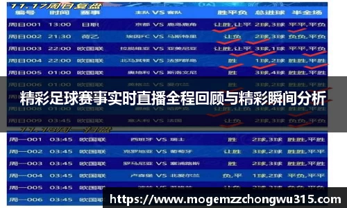 精彩足球赛事实时直播全程回顾与精彩瞬间分析