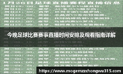 今晚足球比赛赛事直播时间安排及观看指南详解
