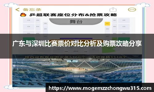 广东与深圳比赛票价对比分析及购票攻略分享
