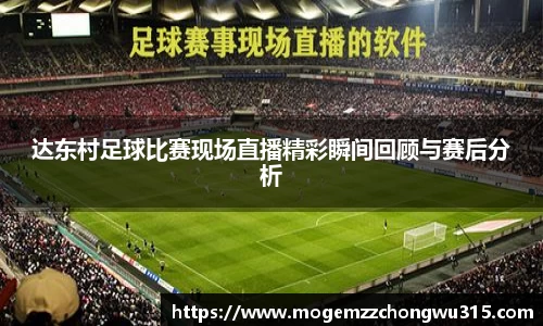 达东村足球比赛现场直播精彩瞬间回顾与赛后分析