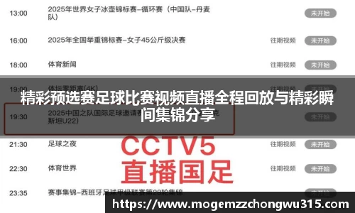 精彩预选赛足球比赛视频直播全程回放与精彩瞬间集锦分享