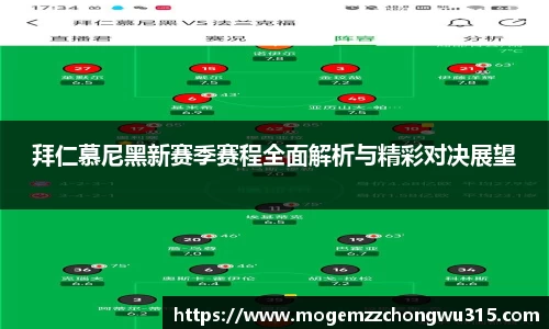 拜仁慕尼黑新赛季赛程全面解析与精彩对决展望