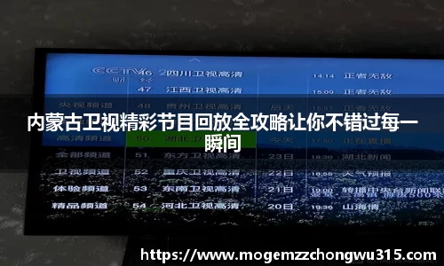 内蒙古卫视精彩节目回放全攻略让你不错过每一瞬间